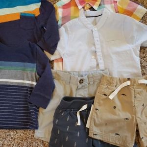 12-18 boys 7 piece summer bundle shorts tshirt